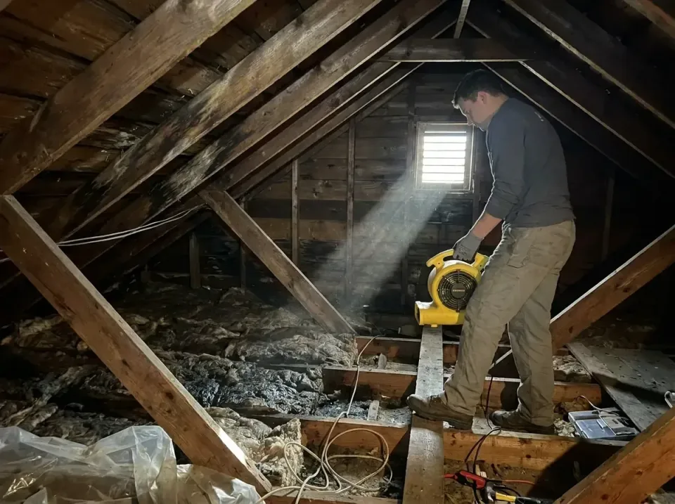 attic-water-damage-drying-proc-007 — frequently asked questions, Emergency Water Extraction & 24/7 Flood Response in Belle R…